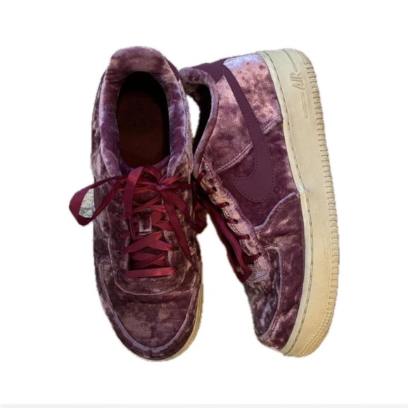 Nike Shoes - Crushed Velvet Air Force 1 Low Tea Berry